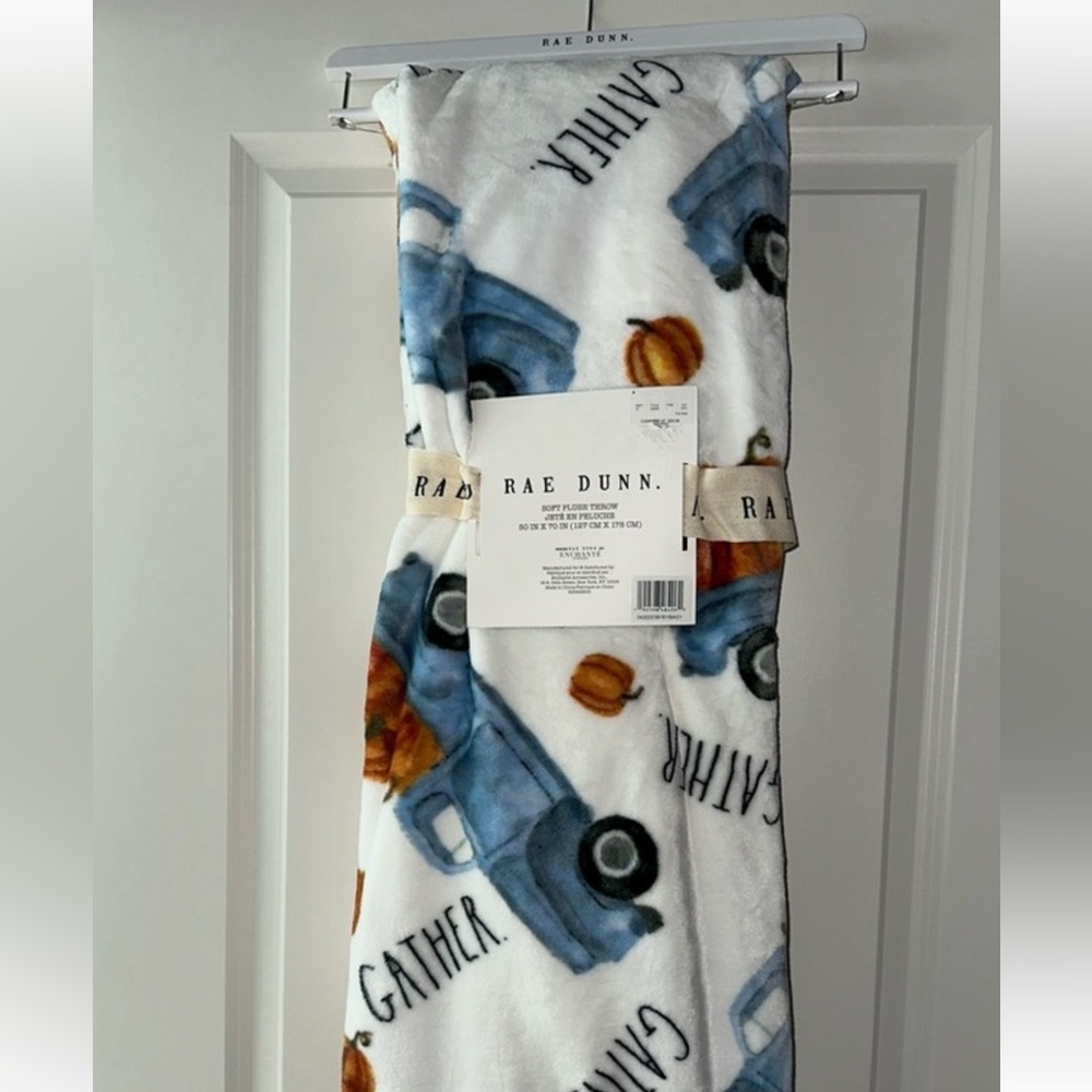 Rae Dunn Gather Truck Throw Blanket